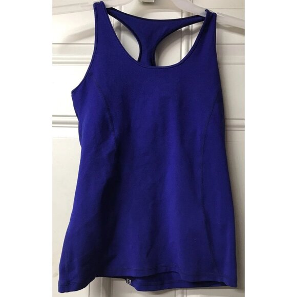 Calvin Klein Performance Quick Dry Active Bra Tank Top RacerBack Blue Large - Picture 1 of 4